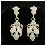 Lovely enameled dangle earrings