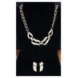 Vintage Coro necklace and earring set featuring..