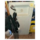 Fish cleaning portable sink with camp chair- un..