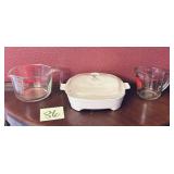 Vintage Corning Ware Micro-Mate browner cassero..