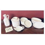 Vintage white ceramic cruet bottle, L. Tremain ..