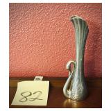 Metal Swan Vase