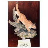 Danbury Mint 'Silent Pursuit' mountain lion scu..