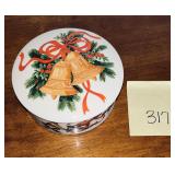 Mikasa Bells of Holly pattern porcelain covered..