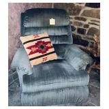 Lay-z-boy Recliner & southwest-style woven thro..