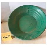 Green plastic gold prospecting pan