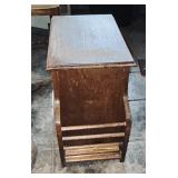Wooden Side Table w/ Magazine Nook