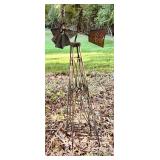 Rustic iron garden windmill