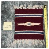 Handmade 10X14ï¿½ wool Chimayo-style table mat wi..