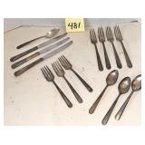 antique Tudor Plate Oneida silverplate flatware..