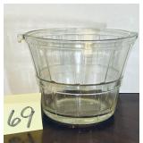 Vintage Anchor Hocking clear glass ice bucket