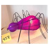 Purple light up spider decoration