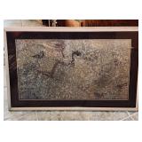 Framed fine art print depicting ancient-style p..