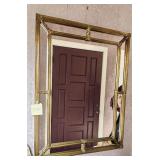 Vintage 1960s gold leaf carved wood mirror