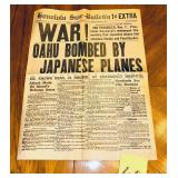 Historic front-page headline from the Honolulu ..