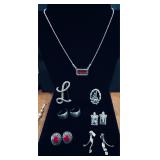 Assorted Jewelry Lot (Brighton Necklace, earrin..