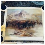 Art print titled 'Where Great Herds Come to Dri..