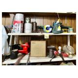 Contents of 2 shelves (vintage Realistic speake..