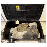 Tub with sheets and towel, possibly military is..