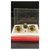 Vintage 3-piece men's cufflink and tie tack set