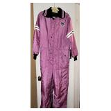 Vintage pink Arctic Cat snowmobile suit