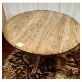 Round Wooden Pedestal Table