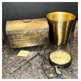 Gold tone small chest. Planter, & a Better Home..
