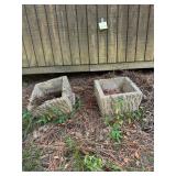 Very unique concrete planters-very heavy
