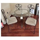 Glass top Dining table & 4 matching chairs