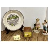vintage 1983 Royal China ceramic pie plate feat..