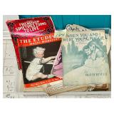 Tote of Vintage Sheet Music & Vintage Music Books