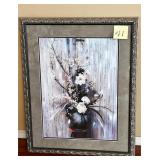 Framed floral still life