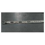 Vintage silver-tone mesh buckle bracelet