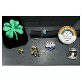 Assorted Lapel Pins & Tie Tac