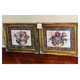 Ornately Framed Floral Prints