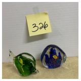 Vintage Murano style art glass fish inspired pa..