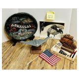 Chalkware Arkansas plaque,  Northrop B-2 Spirit..