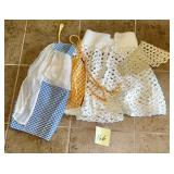 Aprons & a crocheted cape