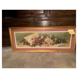 Vintage yardlong floral still life 'Home Sweet ..