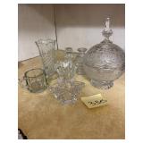 Assorted cut glass