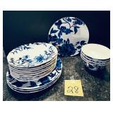 Cobalt Blue & White Floral Dinnerware set