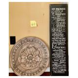 Round Wall Medallion& Wall Sign
