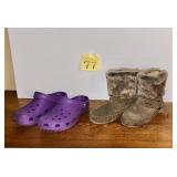 Bearpaw women's brown suede winter boots size 7..