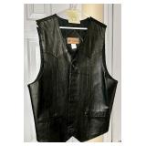Vintage Modal brand black leather motorcycle ve..