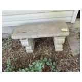 Concrete bench as is with crack