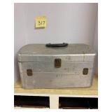 Vintage tackle box with lures