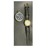 Remington brand quartz pocket watch with a silv..