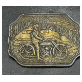 Vintage Harley-Davidson motorcycle belt buckle