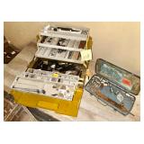 Tackle Box w/ nails,screws etc & metal tool box..