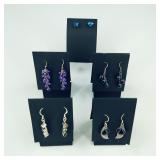 5 Pair .925 Sterling Silver Earrings